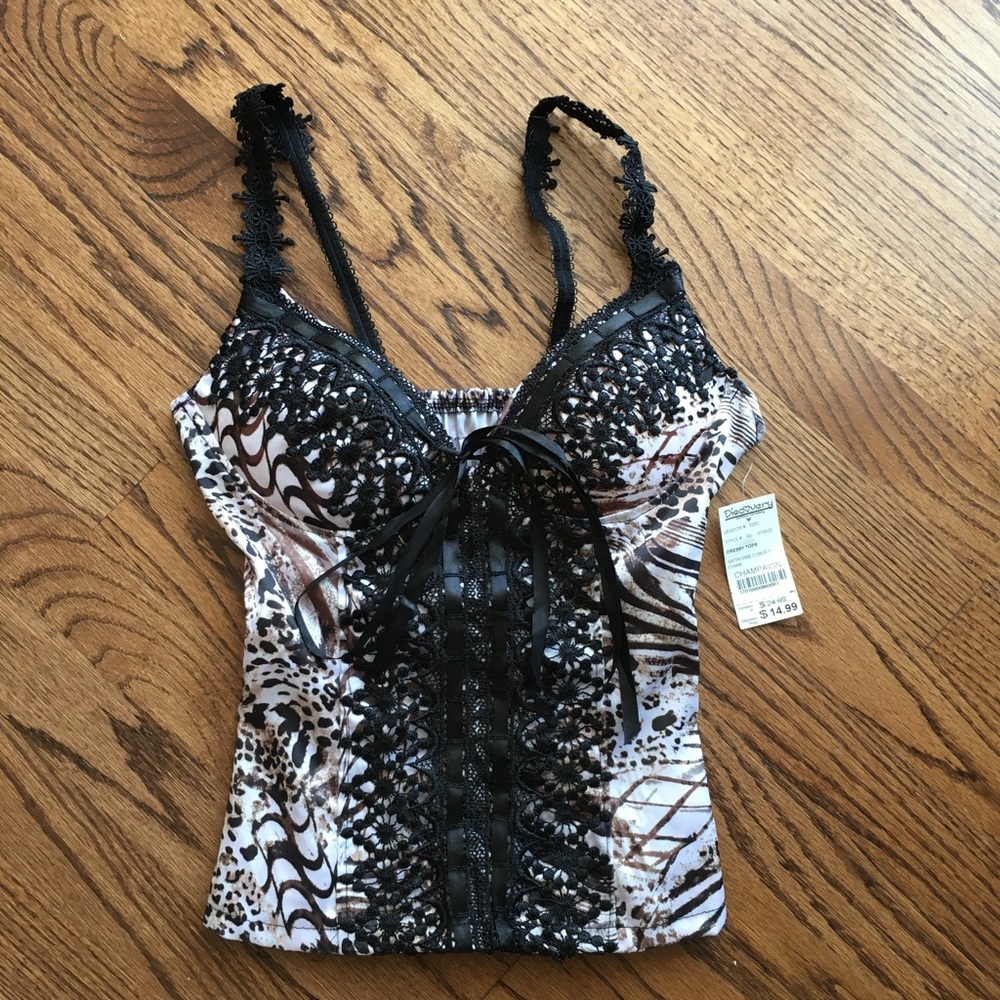 Corset top with animal print size Medium