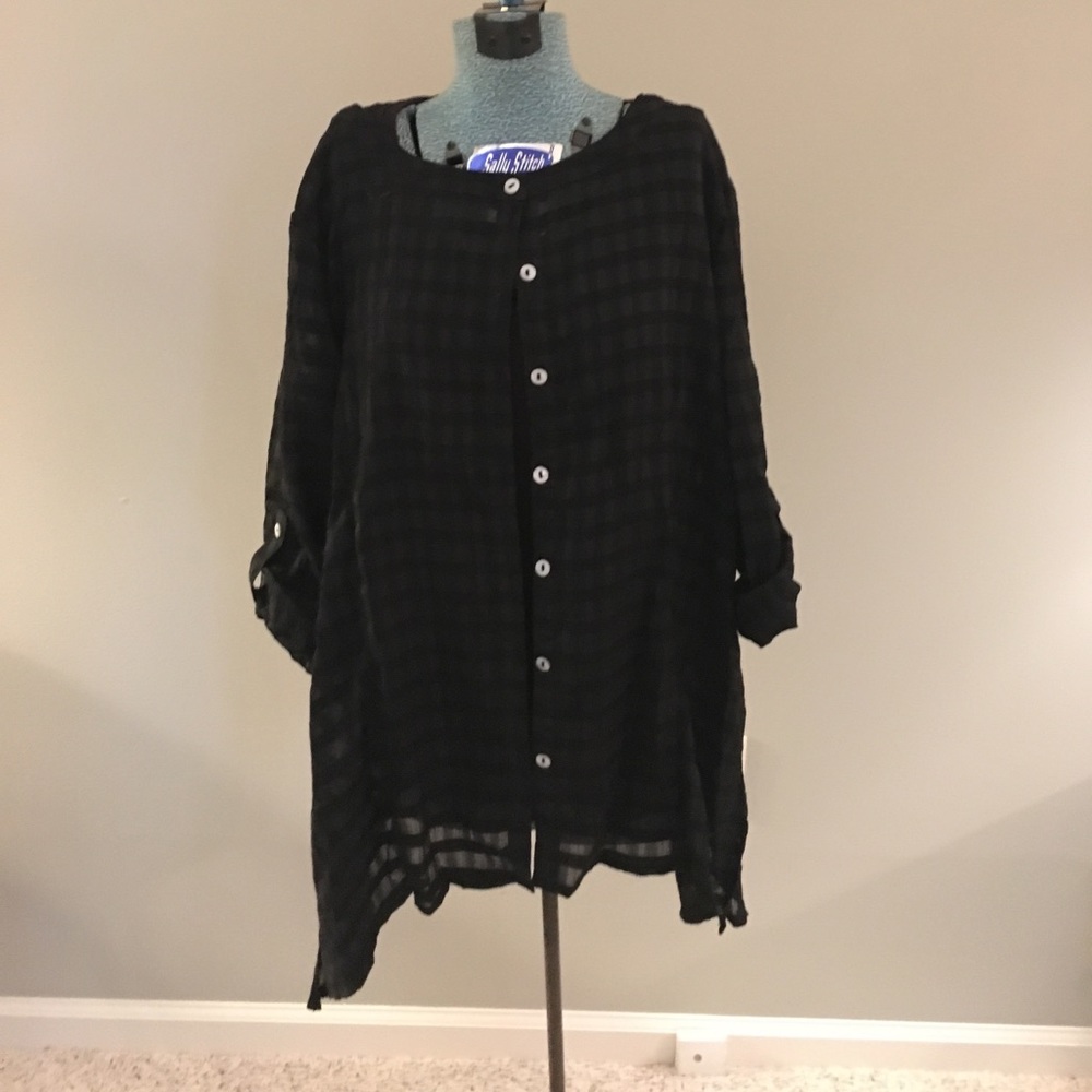 Sheer black cover up