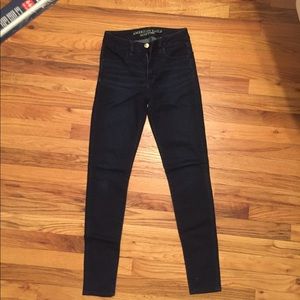 American Eagle High Rise Dark Jean Jeggings