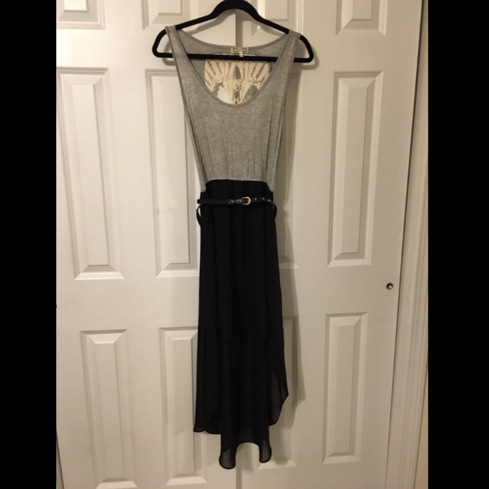High low dress with skull crochet back