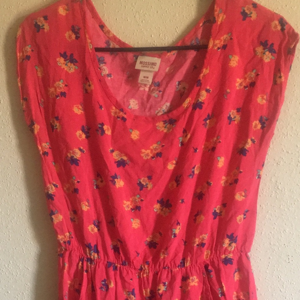 Mossimo Pink Floral short Sleeved pocket Dress
