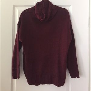 Burgundy Cowl Neck Sweater