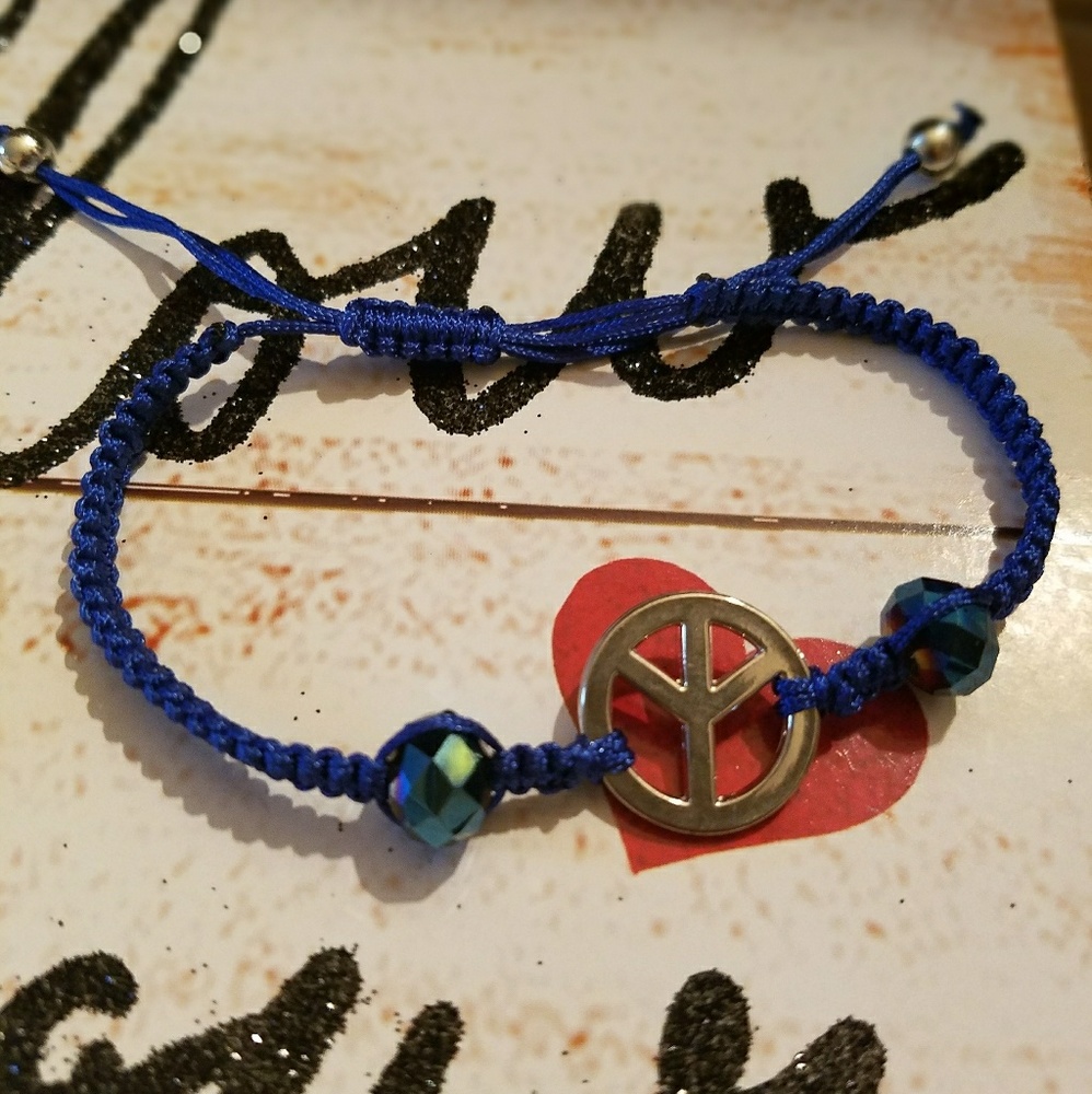 Cobalt Blue Peace Bracelet