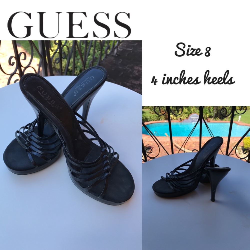 4 inch Guess strappy sandals heels
