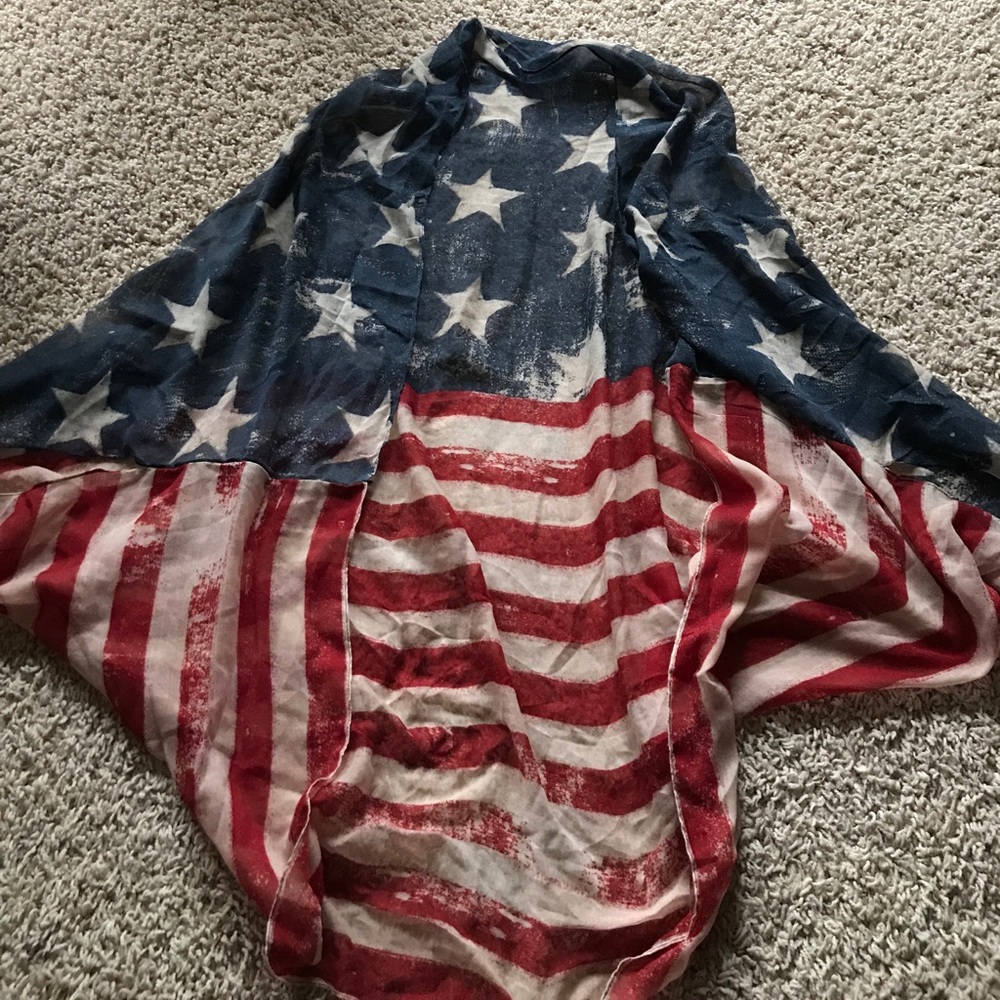 American Flag long cardigan