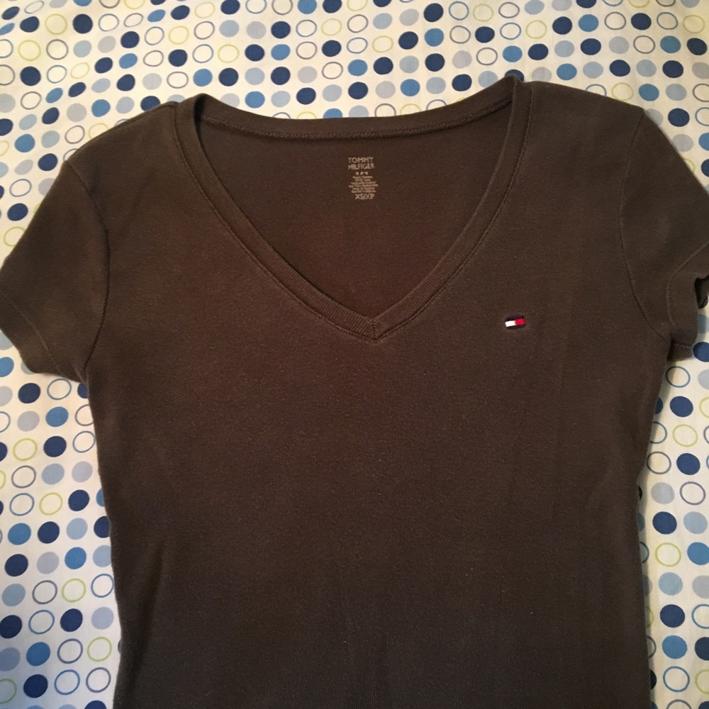 Brown Tommy Hilfiger VNeck - Picture 2 of 5