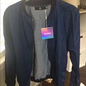 Missguided Denim Bomber Jacket NWT Size 4