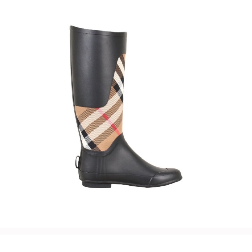 NIB Burberry Check Panel Rain boots!!