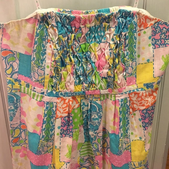 Strapless patterned Lilly Pulitzer dress - Picture 2 of 5