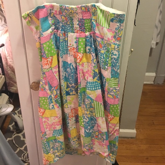 Strapless patterned Lilly Pulitzer dress - Picture 4 of 5