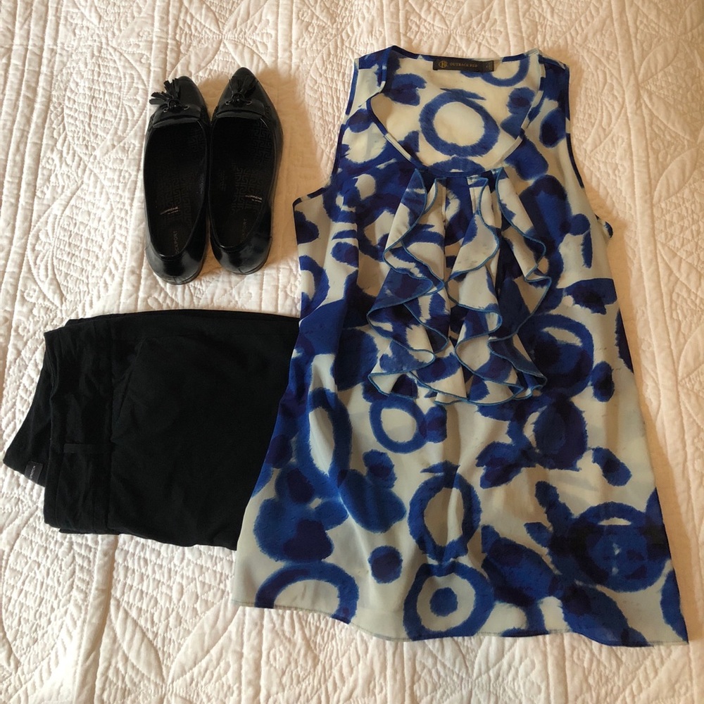 Ruffle Sleeveless Blouse