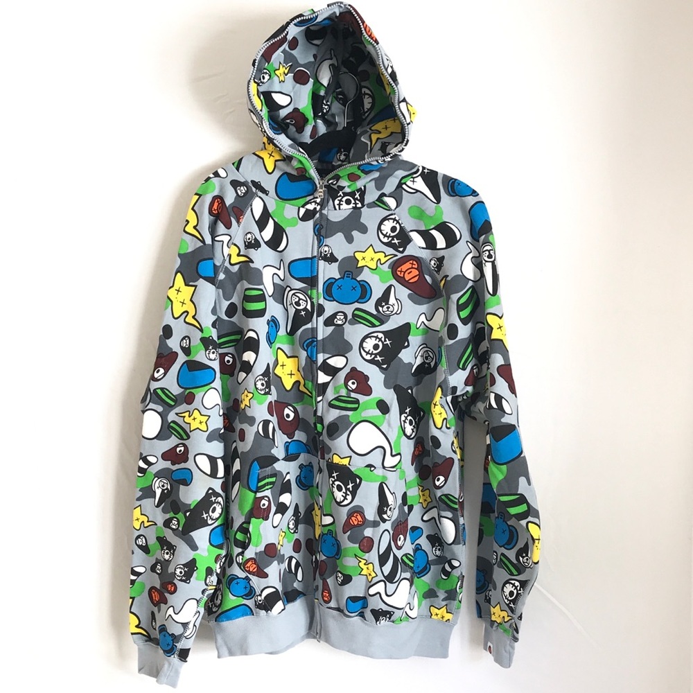 Bape & Ape Baby Milo x Kaws zipper Hoodie