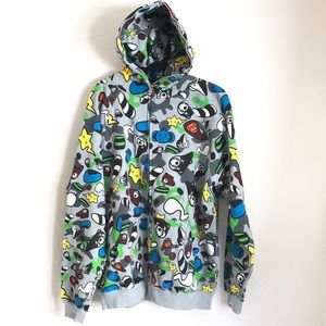 Bape & Ape Baby Milo x Kaws zipper Hoodie