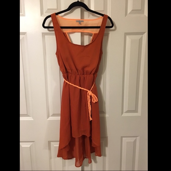 Burnt Orange Hi-Low Dresses