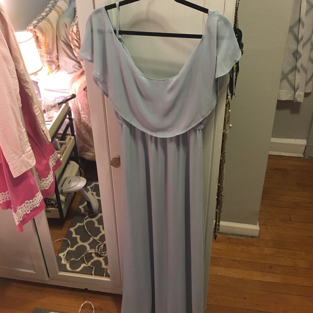 Steele blue Show Me Your Mumu Caitlin Ruffle maxi