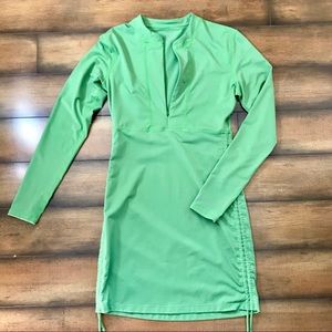 Athleta green long sleeve dress