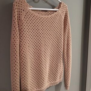 Pink woven sweater from Loft!