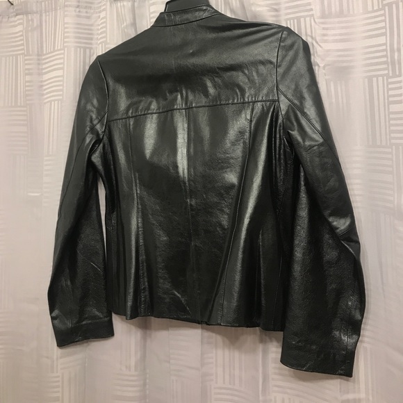 VINTAGE BLACK LEATHER JACKET - Picture 4 of 4