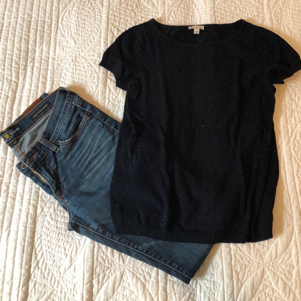 GAP Cap Sleeve Navy Sweater