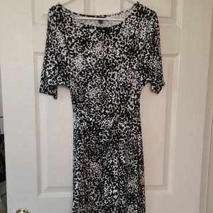 animal print front wrap dress