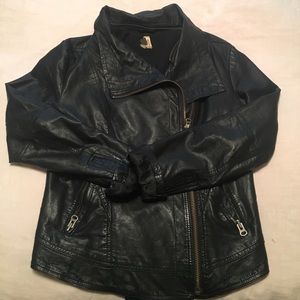 Free People Vegan Leather Moto Jacket