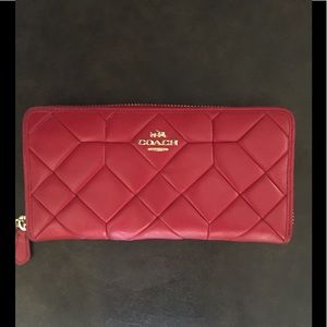 COACH Red Quilted Wallet