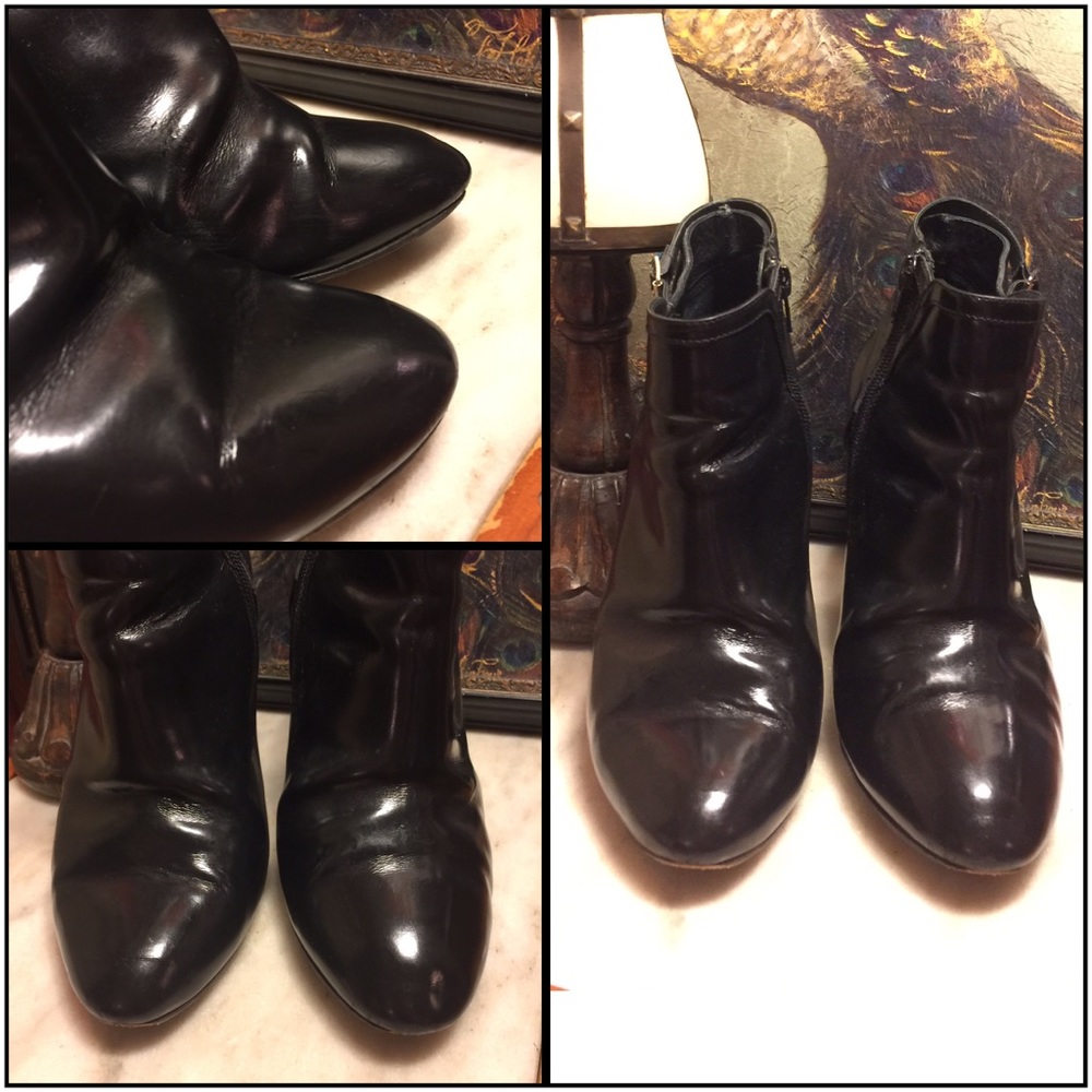 SALE🌷SZ 10-CHLOÉ BLACK LEATHER 4" ANKLE BOOTS - Picture 3 of 8