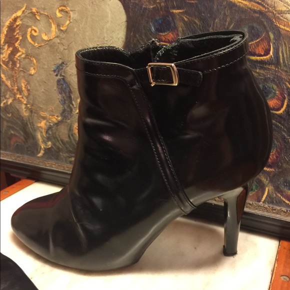 SALE🌷SZ 10-CHLOÉ BLACK LEATHER 4" ANKLE BOOTS - Picture 7 of 8