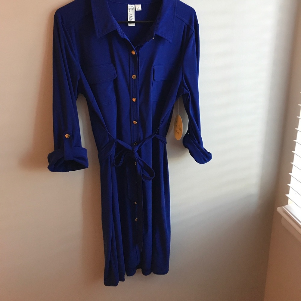 Deep blue T-Shirt Dress