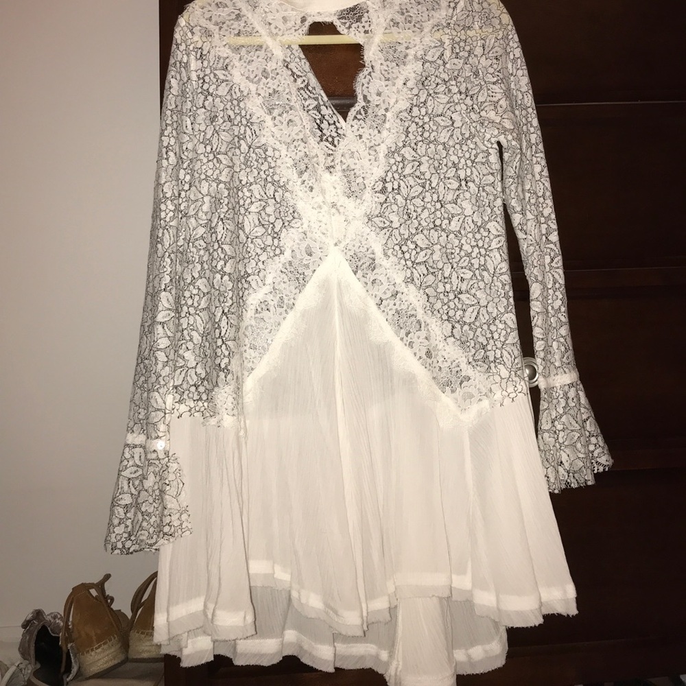 Free people Secret Origins Pieced Lace Tunic