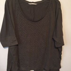 Olive burnout drapey tee, Old Navy