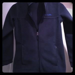 Columbia fleece jacket in navy blue