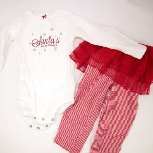 Carters 24 mo. Girls Santa's Sweetheart Set - Picture 1 of 3