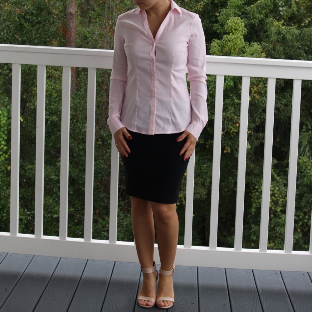 Pink Button Up - Picture 2 of 3