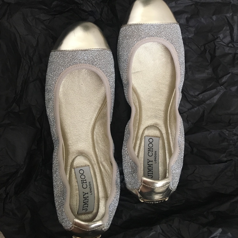 Jimmy Choo Winnie Cap Toe Flats sz 38.5