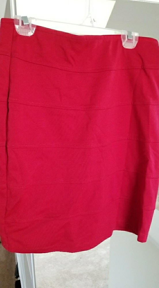 Red midway pencil skirt