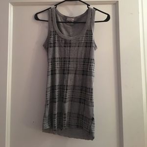 Grey plaid tank top