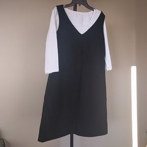 Black wool dress