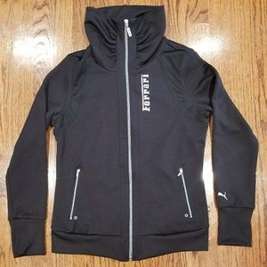 Puma Ferrari Zip Up Black Jacket NWOT