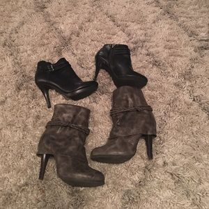 FINAL PRICE DROP! 2@ Bootie heels