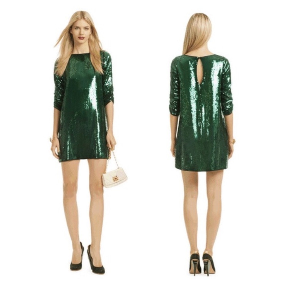 Shoshana Green Sequin Dress