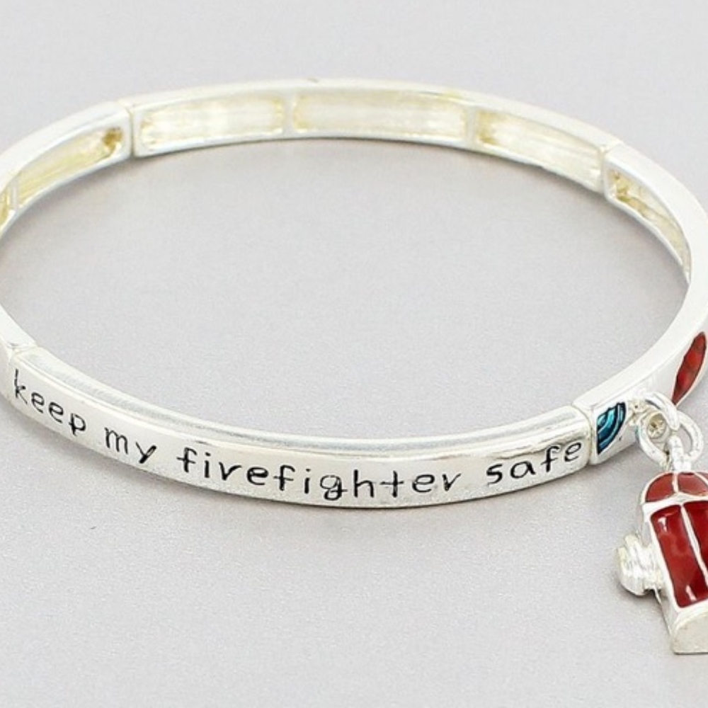 SILVERTONE 'KEEP MY FIREFIGHTER SAFE' STRETCH BANG