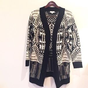 Oversized boho long cardigan