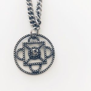 ✅SILVER TONE PENDANT WITH LONG CHAIN NECKLACE
