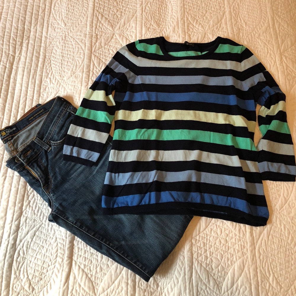 They Limited ¾ Sleeve Stripe Sweater