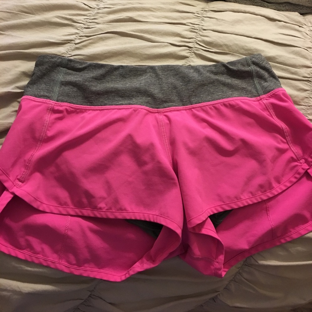 Lululemon bright pink speed short
