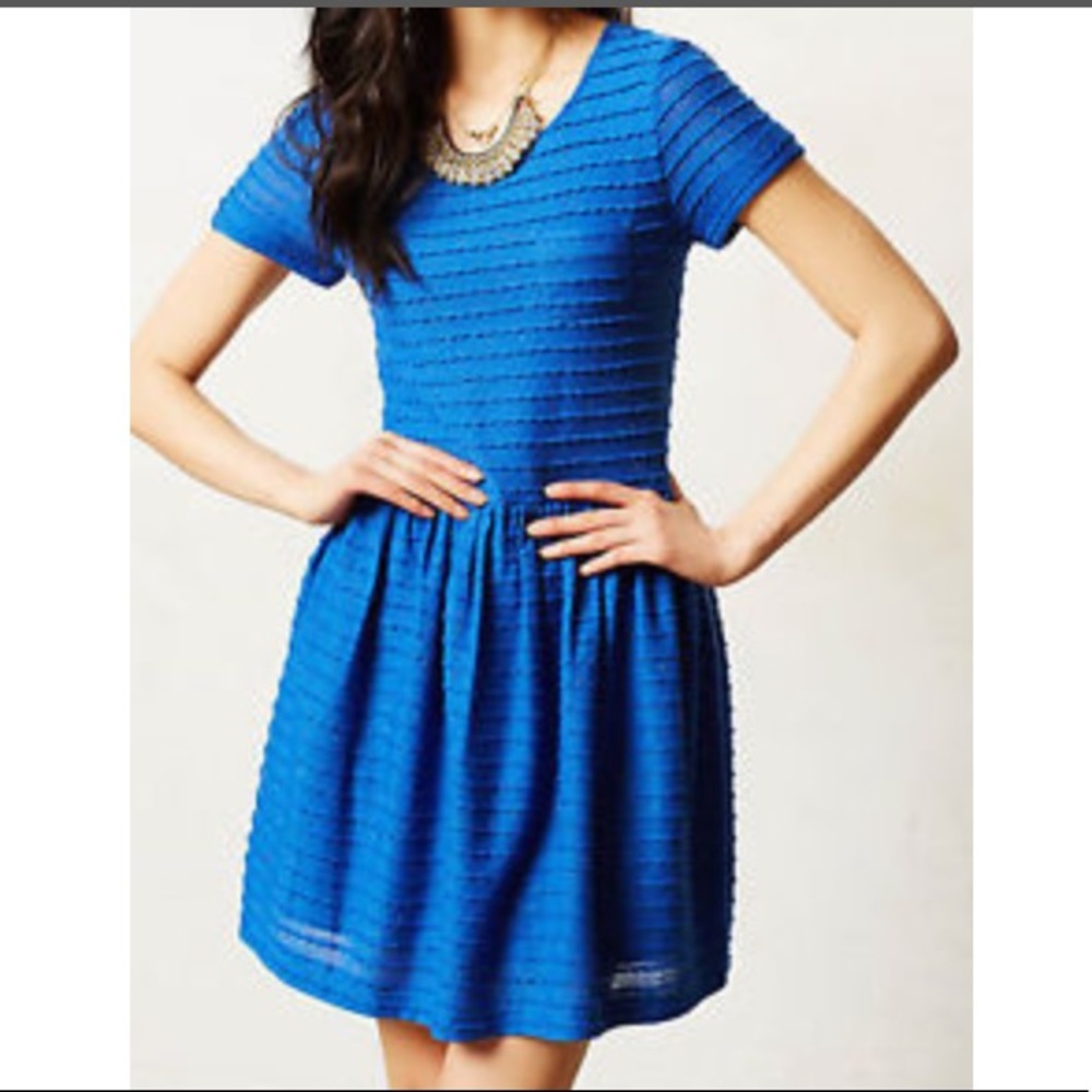 Anthropologie Blue Yumi Dress