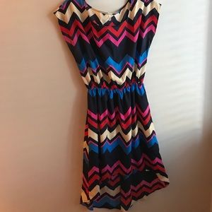 Local Boutique Hi-Lo Chevron Dress
