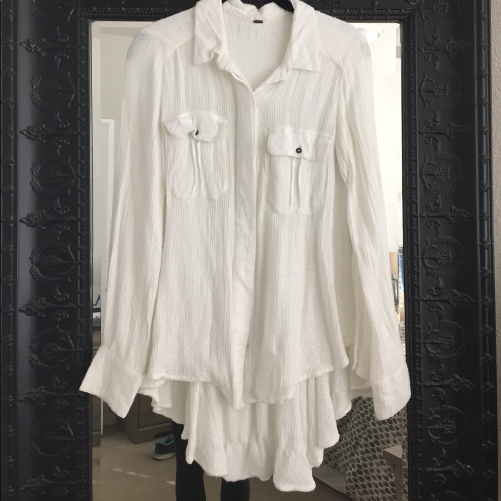 FREE PEOPLE waffle long sleeve