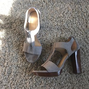 Michael Kors grey suede heels